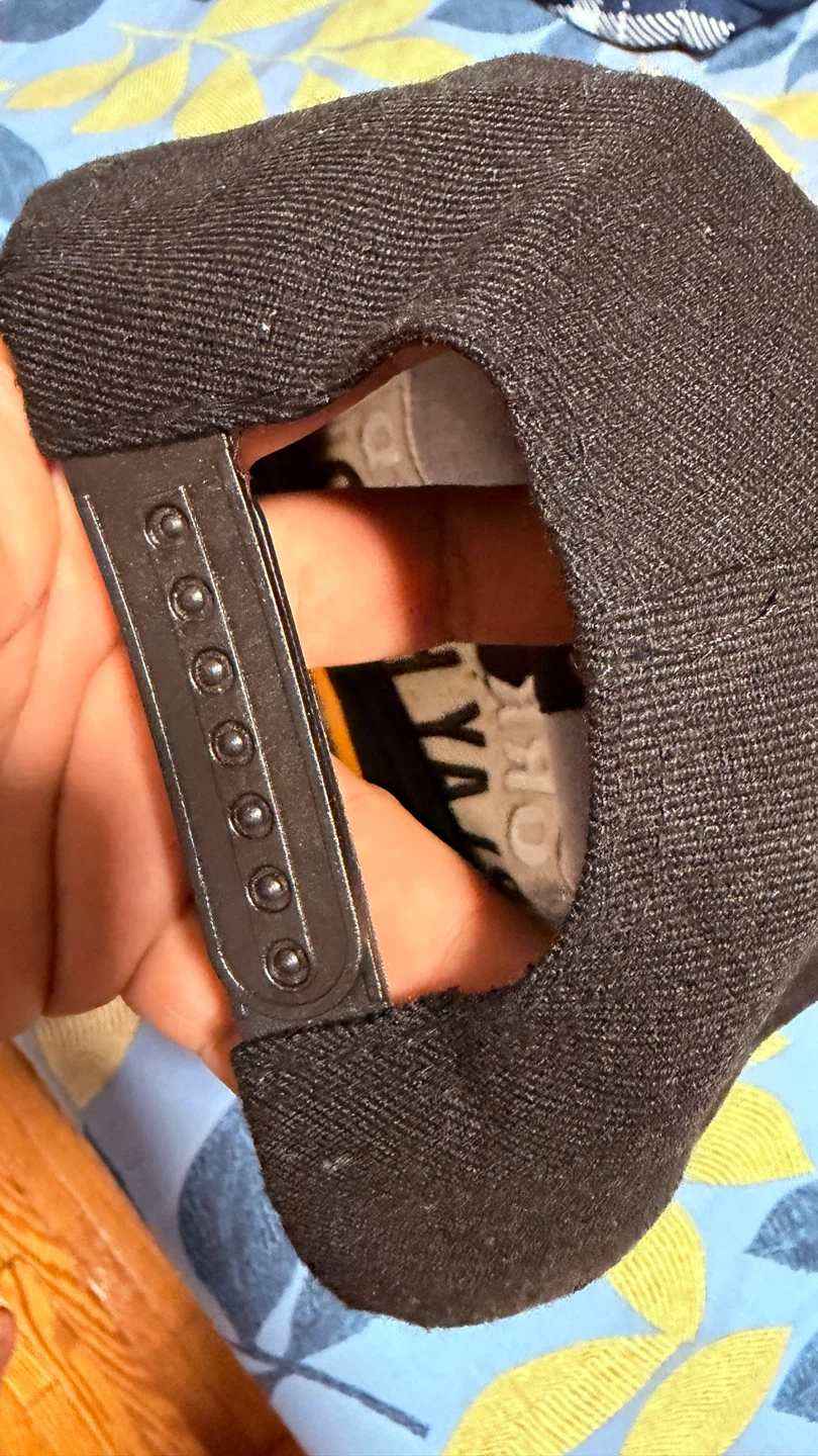 Black Snapback Hat with "Work Hard Play Hard" Patch - photo 4