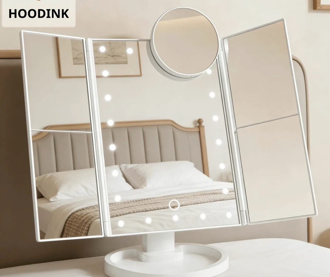 HOODINK LED Trifold Makeup Mirror