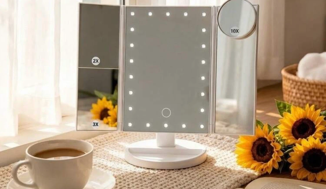HOODINK LED Trifold Makeup Mirror - photo 2