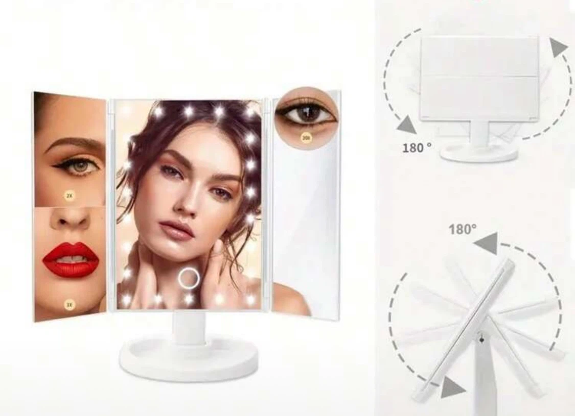 HOODINK LED Trifold Makeup Mirror - photo 3