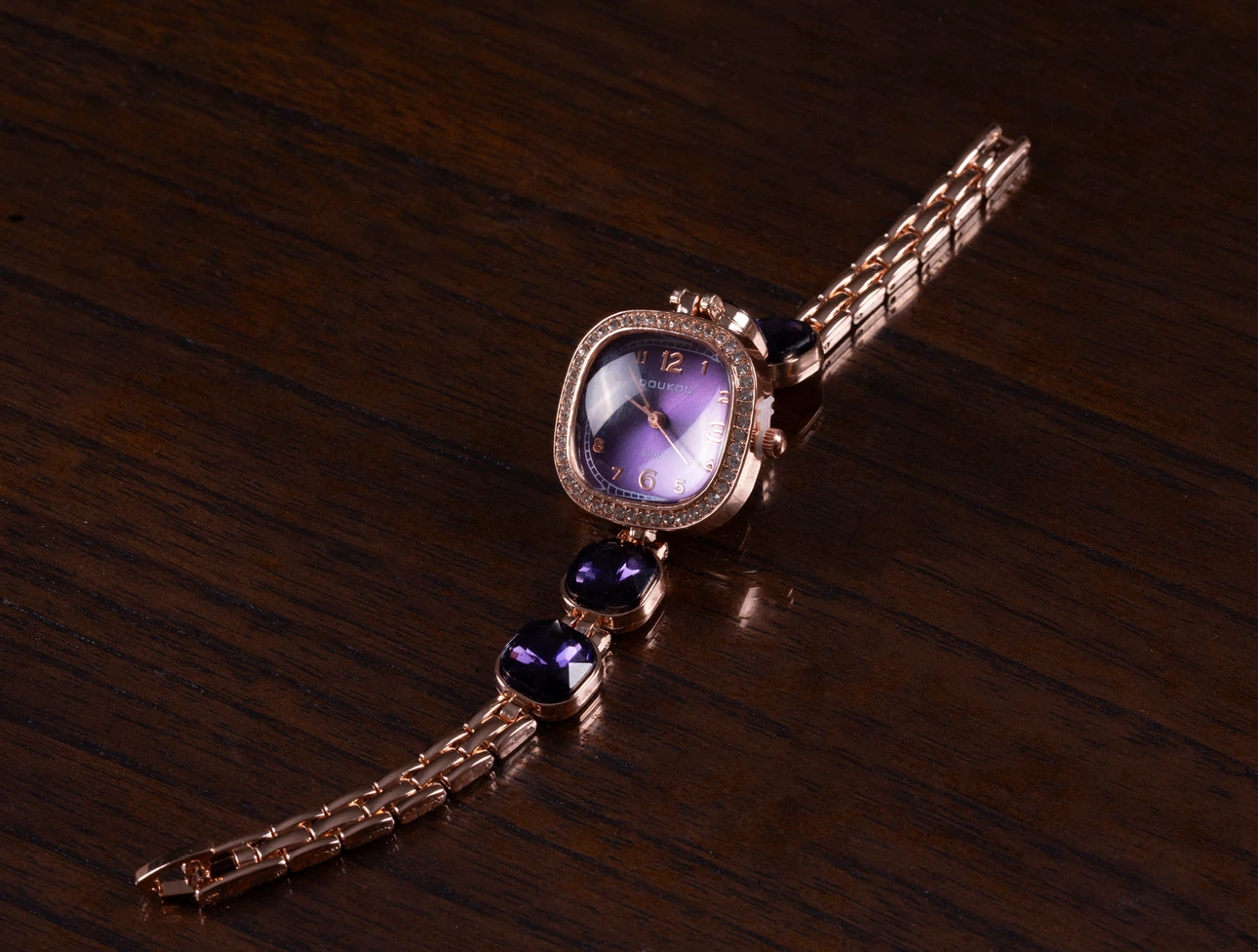 Women’s Square Purple Dial Watch