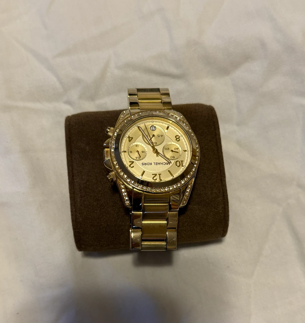 Michael Kors Gold Watch with Rhinestones