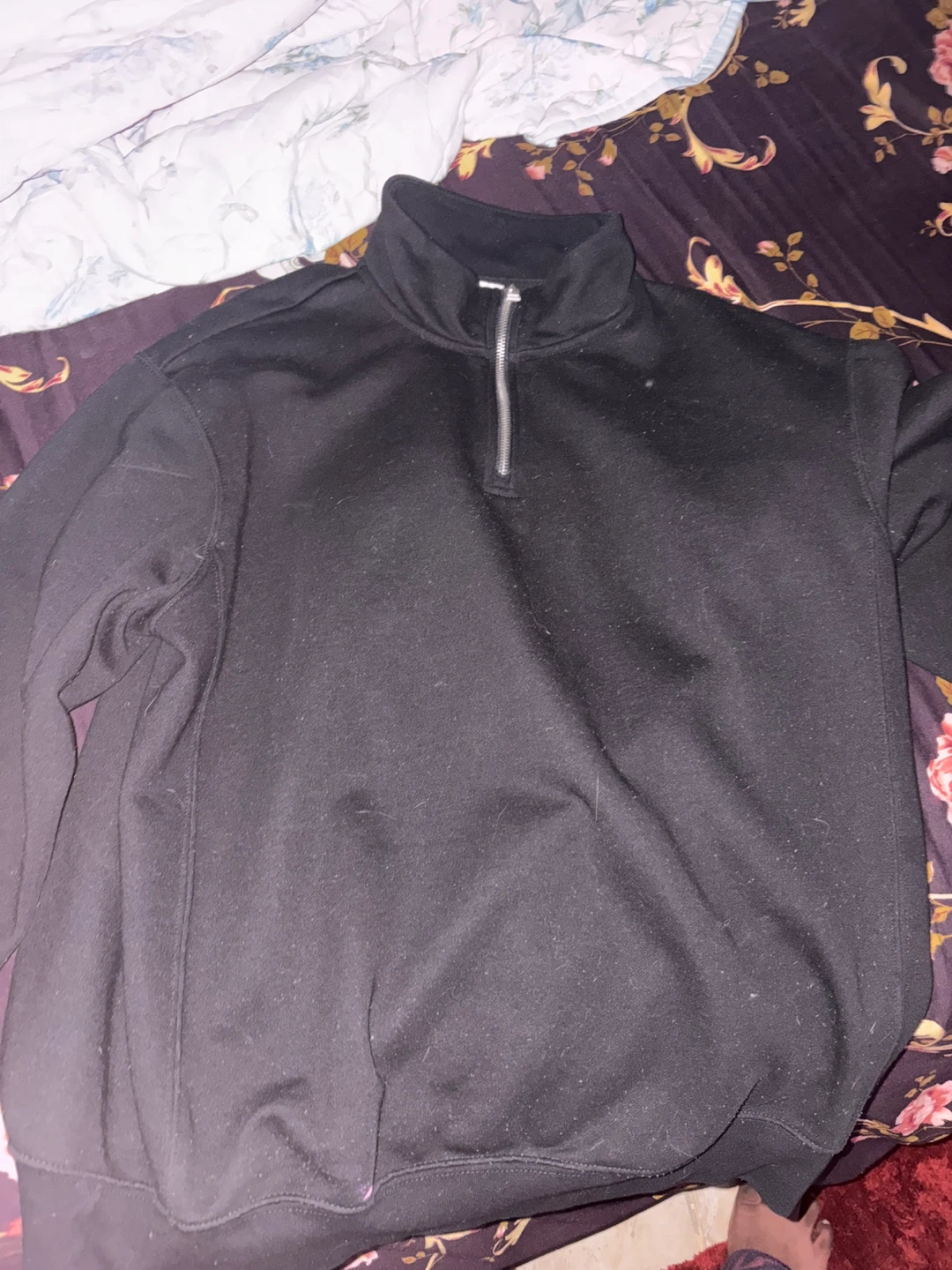 ZARA Black 1/4 Zip Sweatshirt