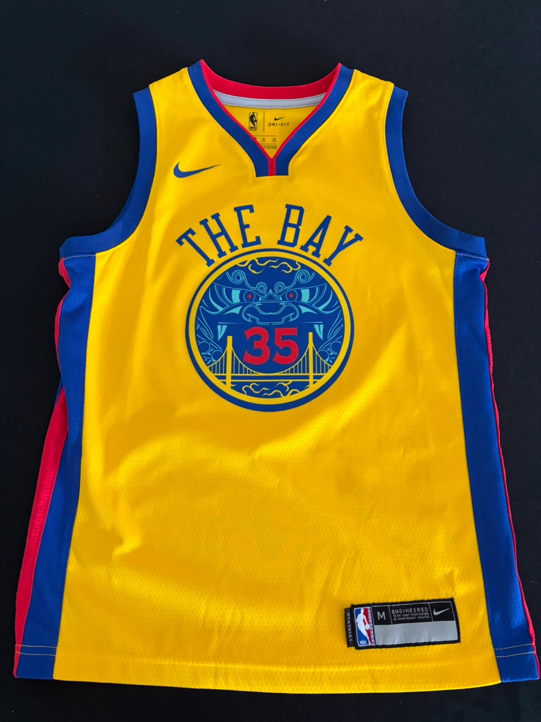 Golden State Warriors Durant #35 "The Bay" Jersey Youth Medium