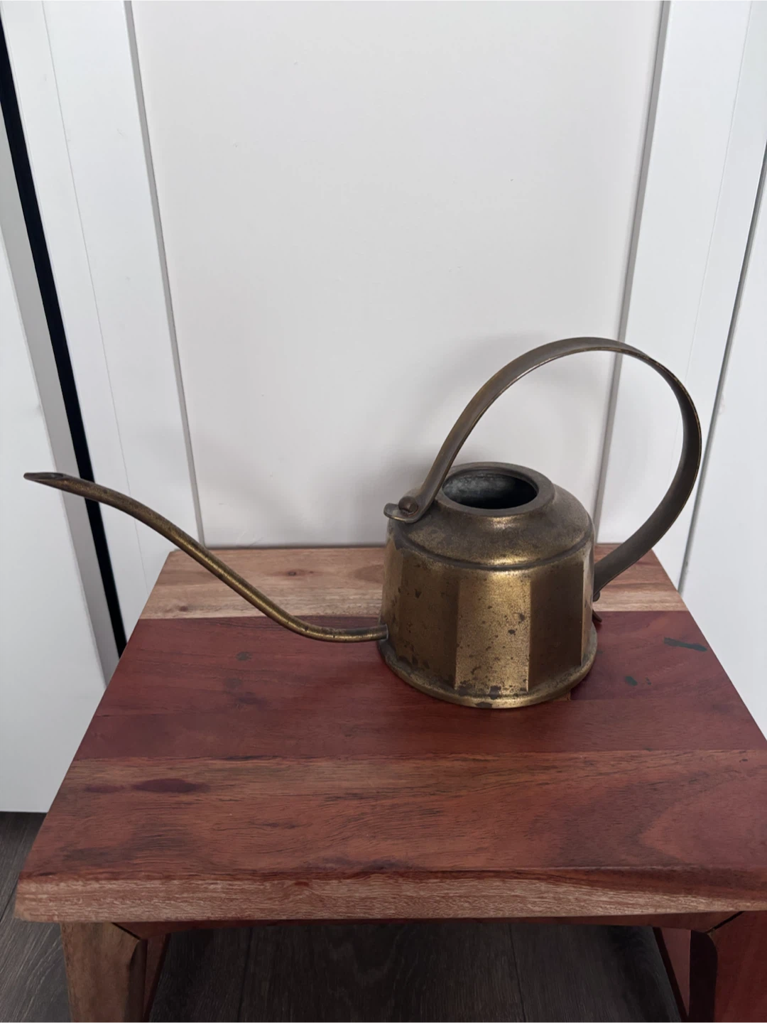 Vintage brass watering can