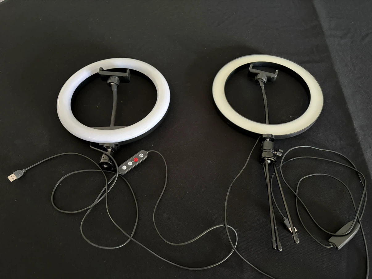 LED Ring Light with Phone Holder x2