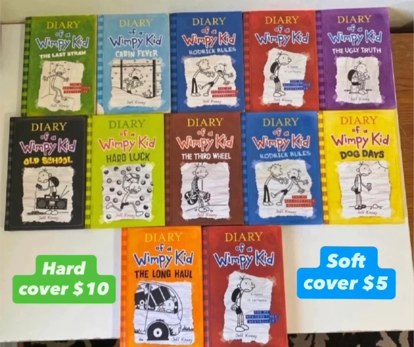 (MUST GO PRICE) 12 Diary of a Wimpy Kid Books Collection