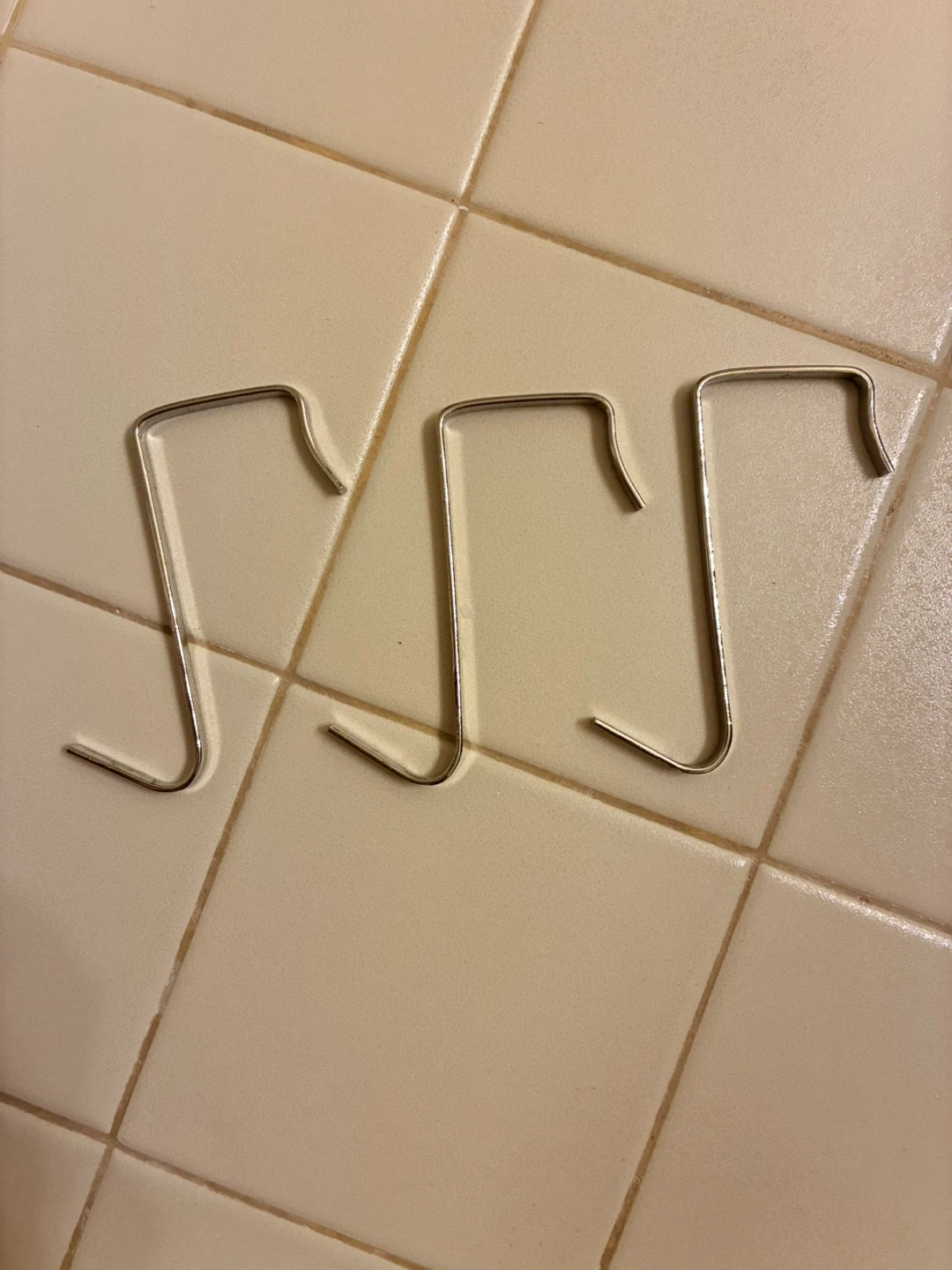 Set of 3 silver over the door hooks