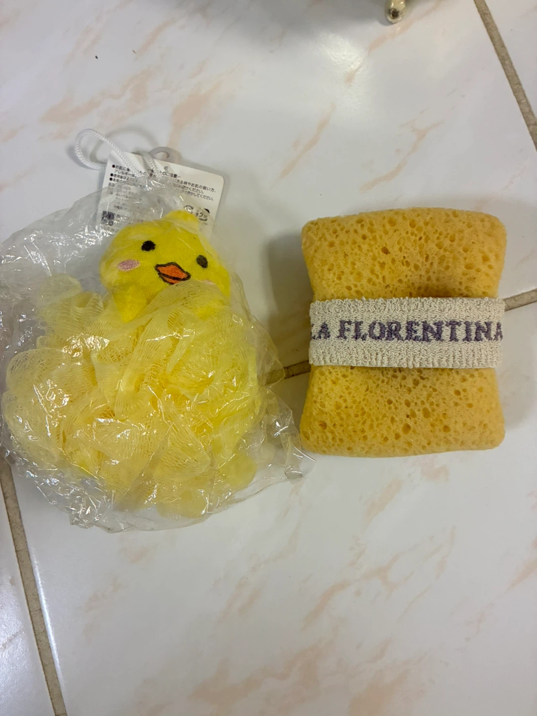 La Florentina Sponge and Duck Bath Loofah Set