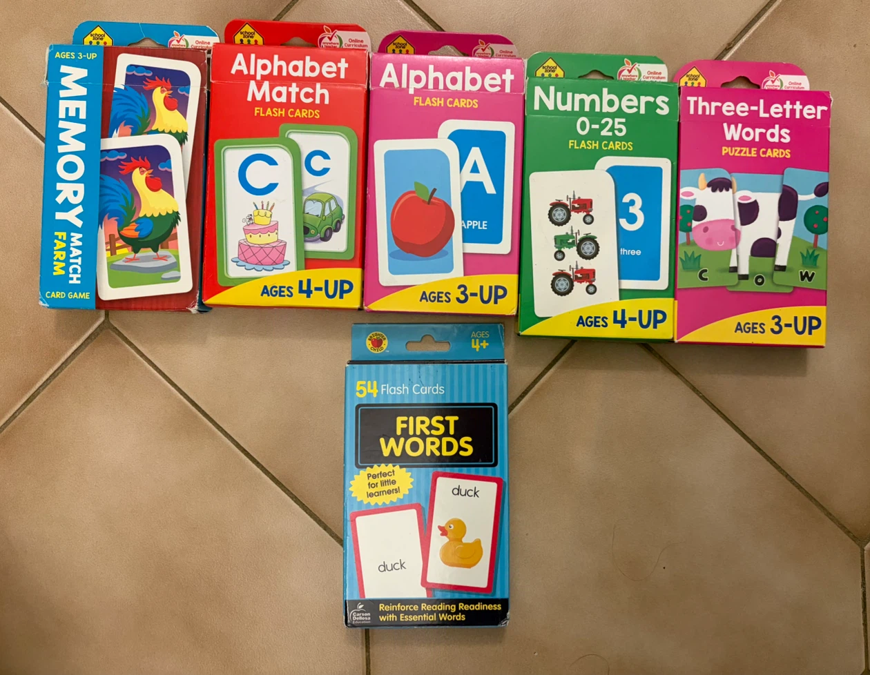 Assorted Educational Flash Cards for Kids