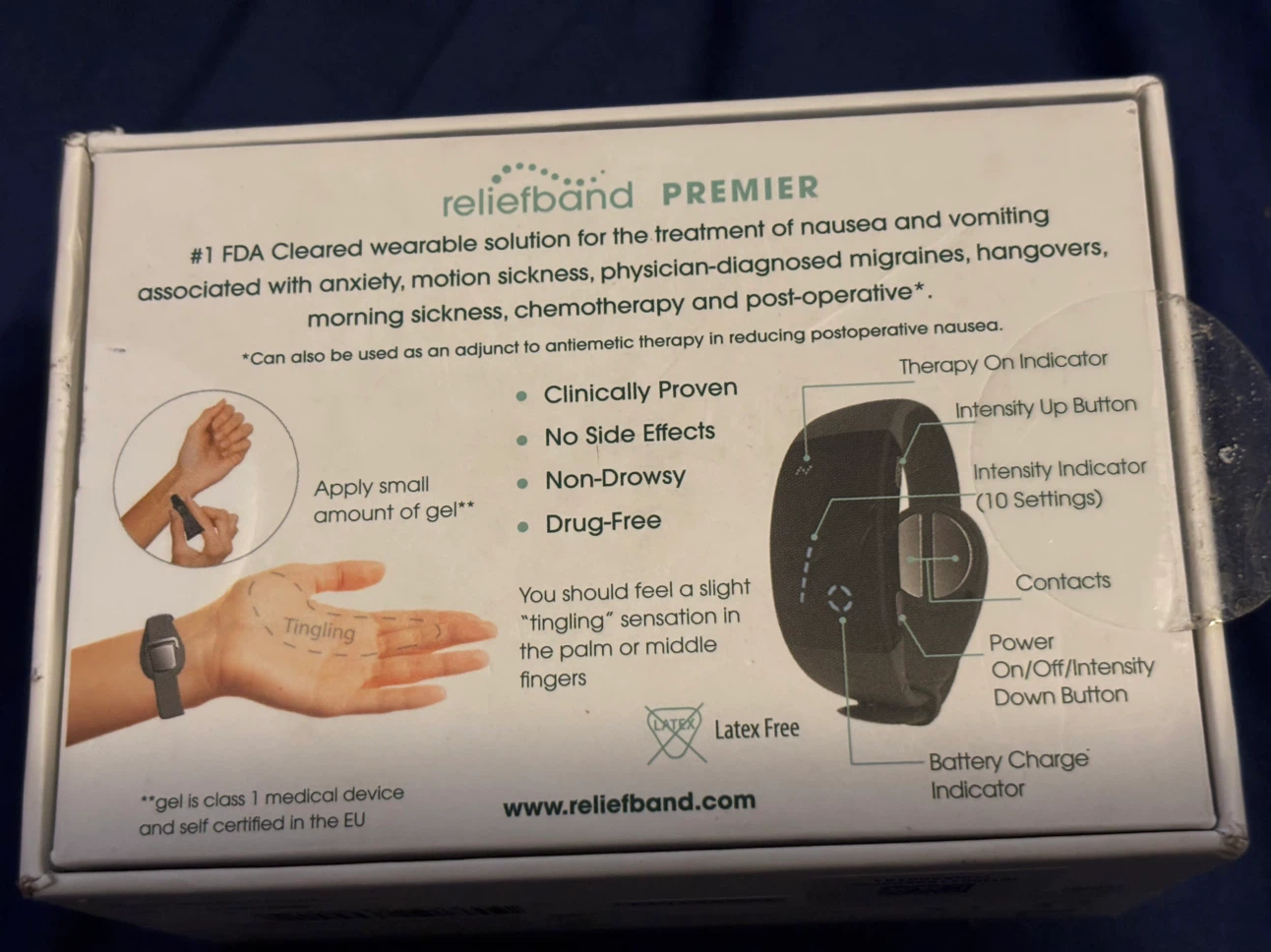 Reliefband Premier Wearable Nausea and Vomiting Treatment Device - photo 3