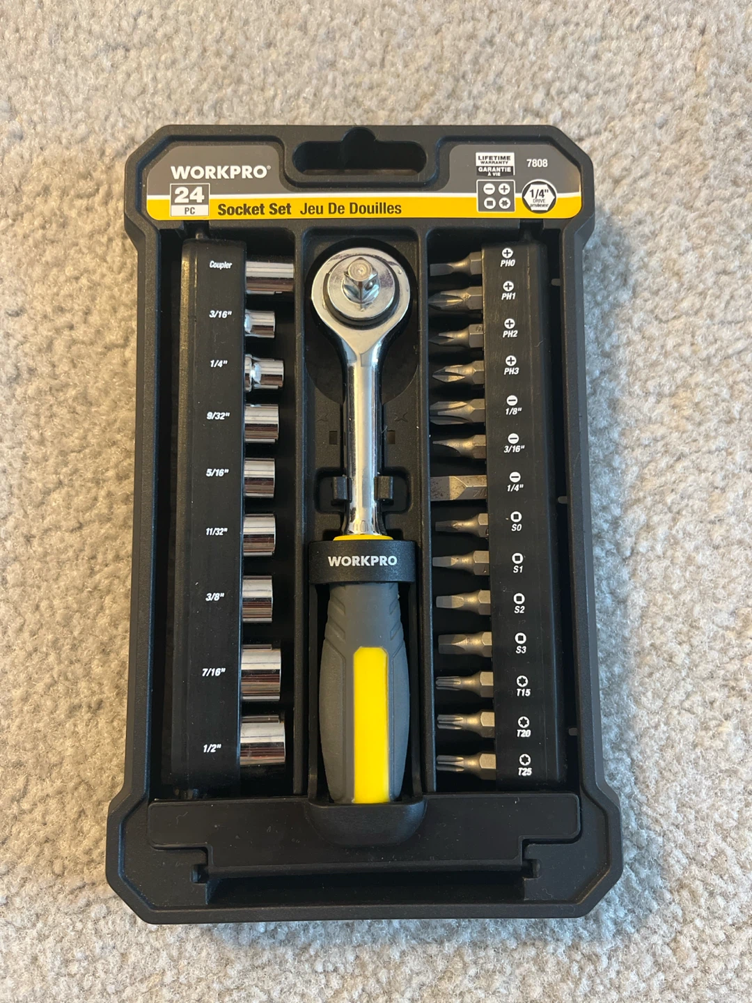 WORKPRO 24-Piece Socket Set
