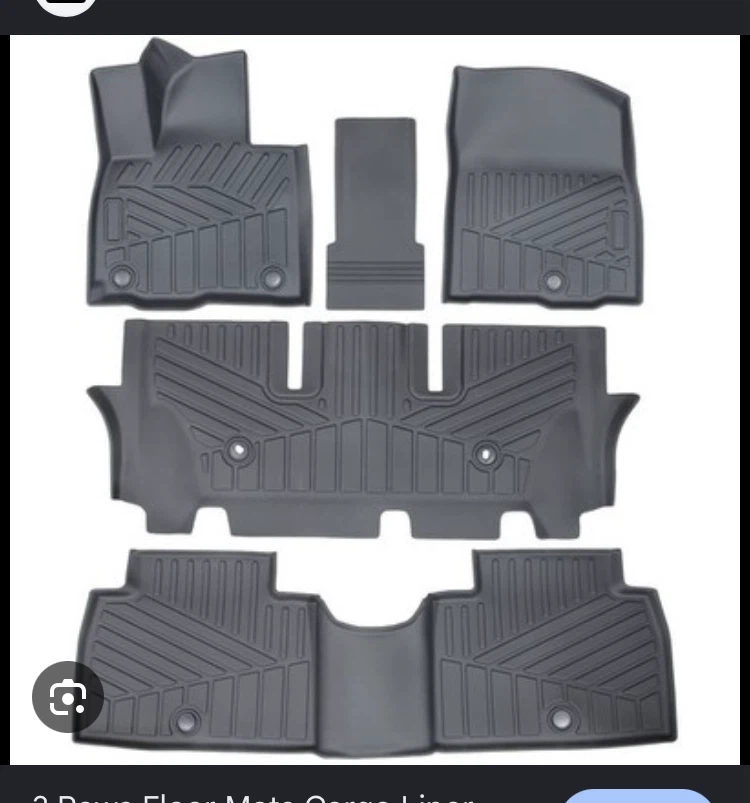 Black All-Weather 3-Row Floor Mats