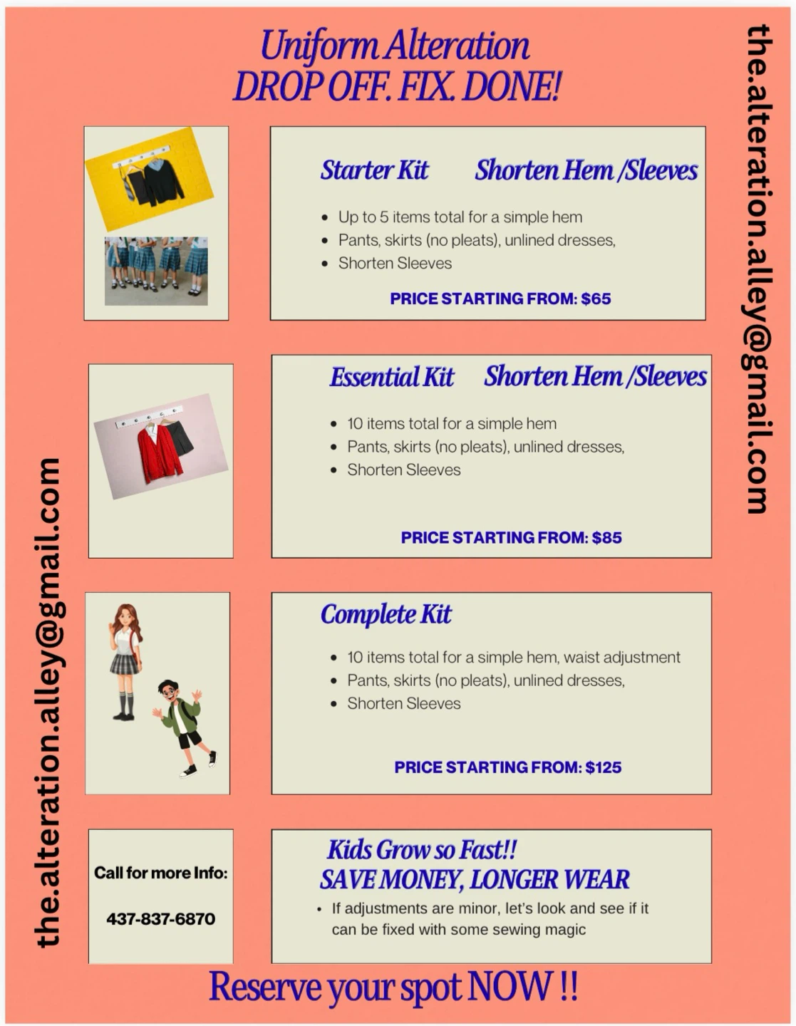 Uniform Alteration Service - Drop Off, Fix, Done!