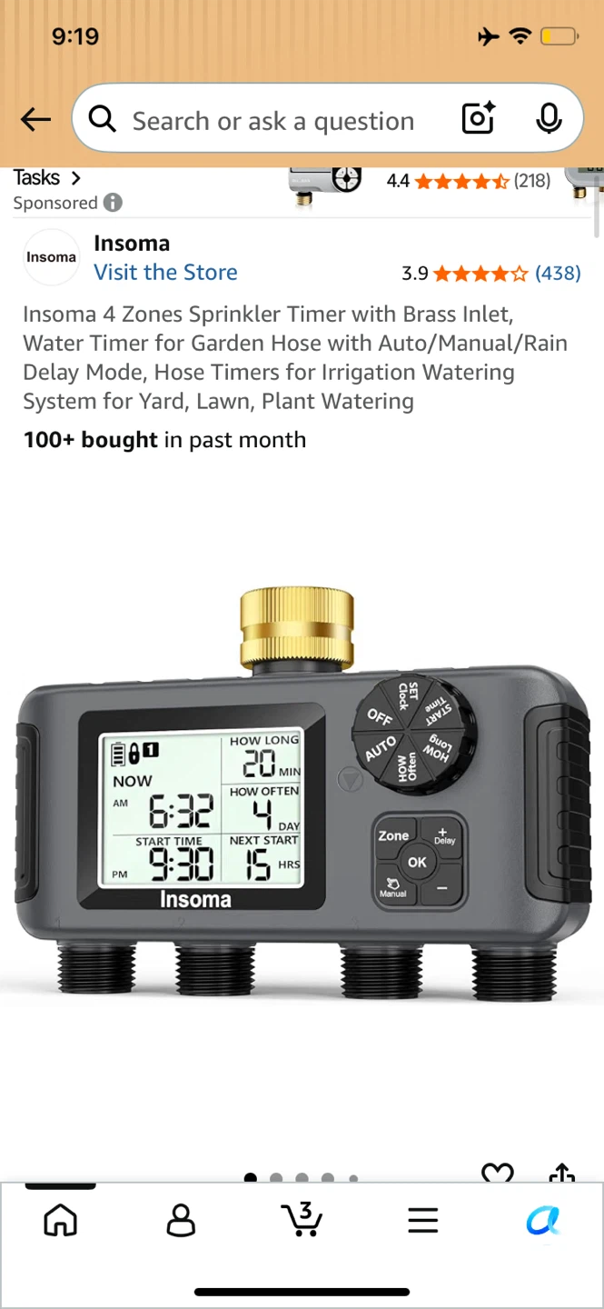 Insoma 4 Zones Sprinkler Timer - photo 2
