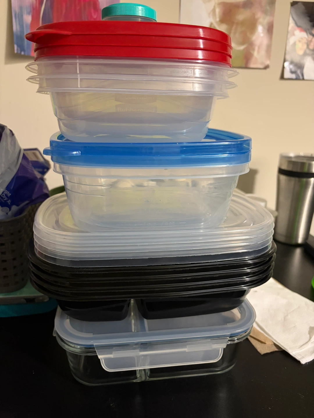 Assorted Food Storage Containers - Rubbermaid