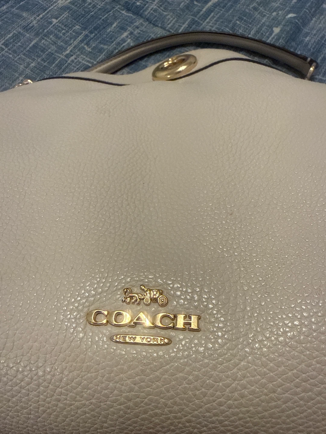 White Coach New York Leather Shoulder Bag - photo 2