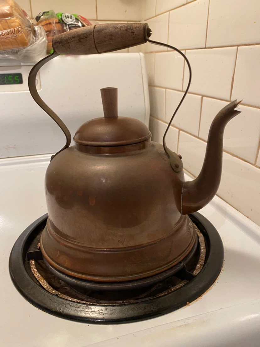 Vintage Copper Kettle with Wooden Handle - photo 4