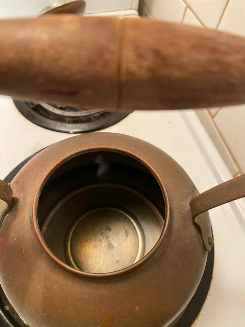 Vintage Copper Kettle with Wooden Handle - photo 5