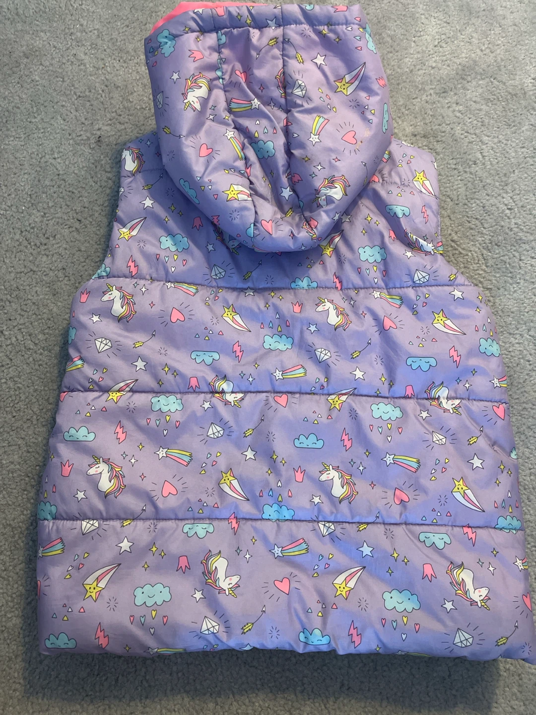 Kids Unicorn Puffer Vest - photo 2