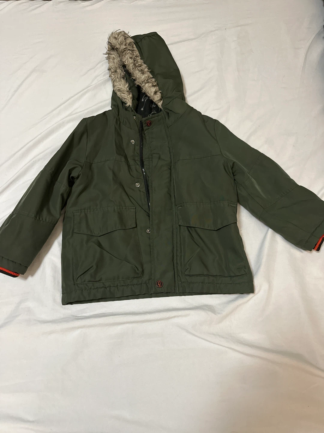 F&F Kids Green Parka Jacket
