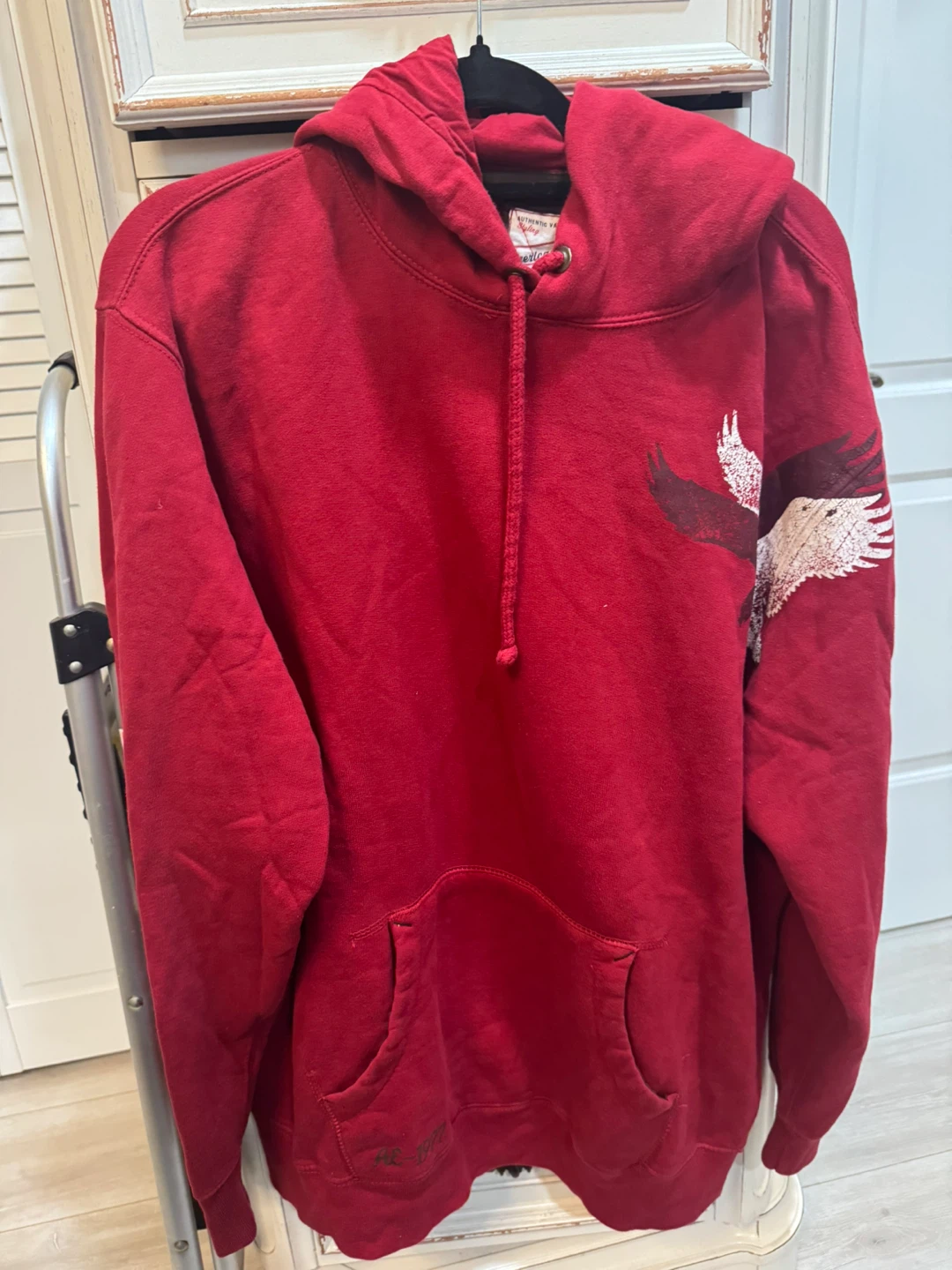 American Eagle Red Graphic Hoodie