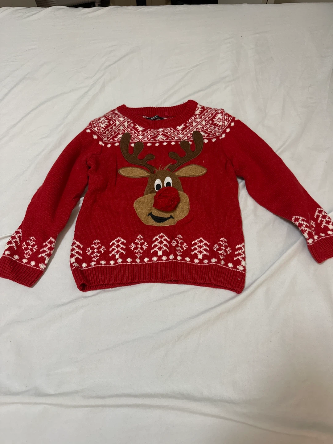 Red Reindeer Christmas Sweater by Next
