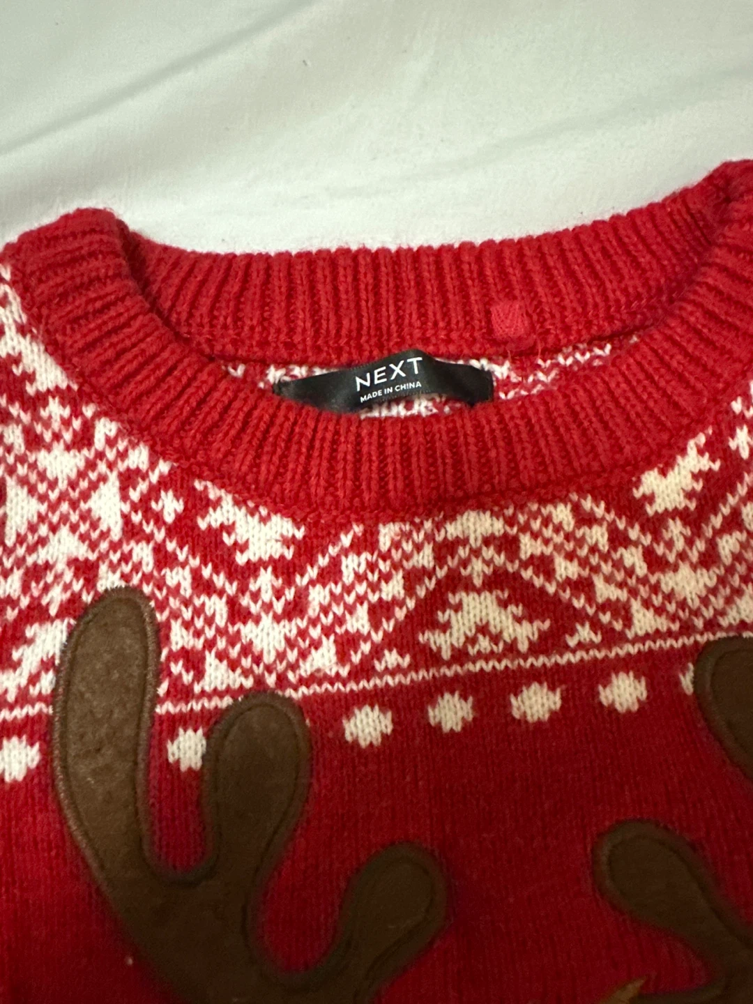 Red Reindeer Christmas Sweater by Next - photo 3
