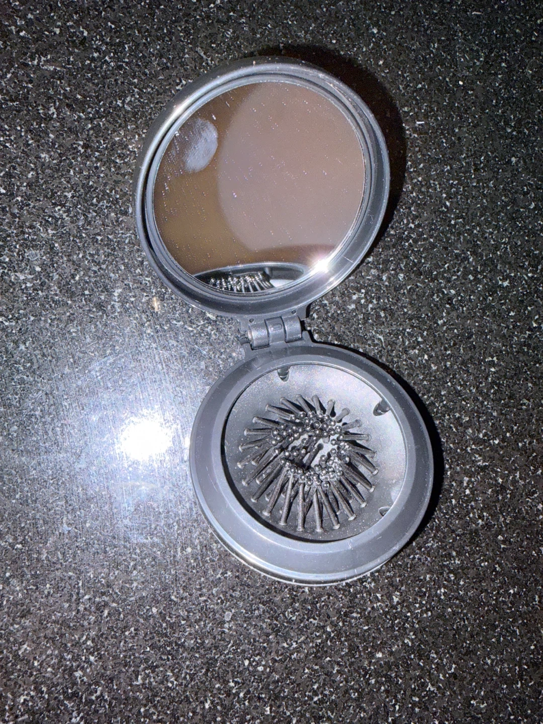 Compact Travel Hair Brush with Mirror