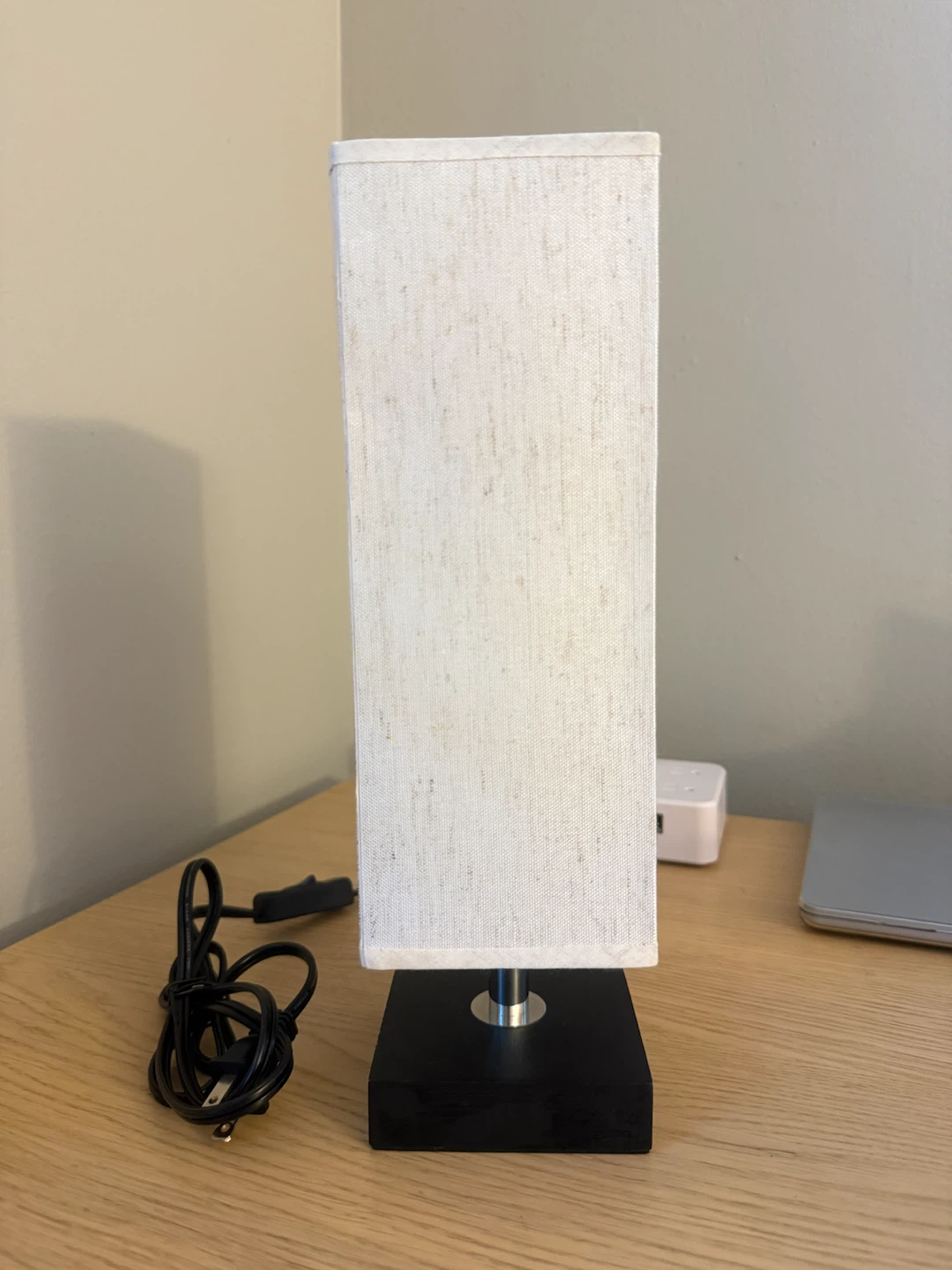Square Table Lamp with Fabric Shade