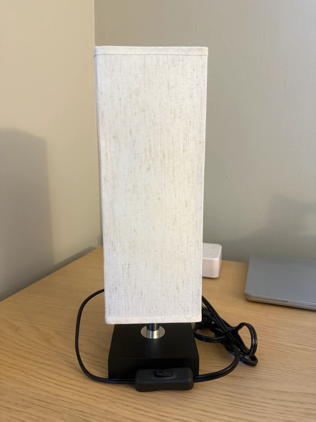 Square Table Lamp with Fabric Shade - photo 2