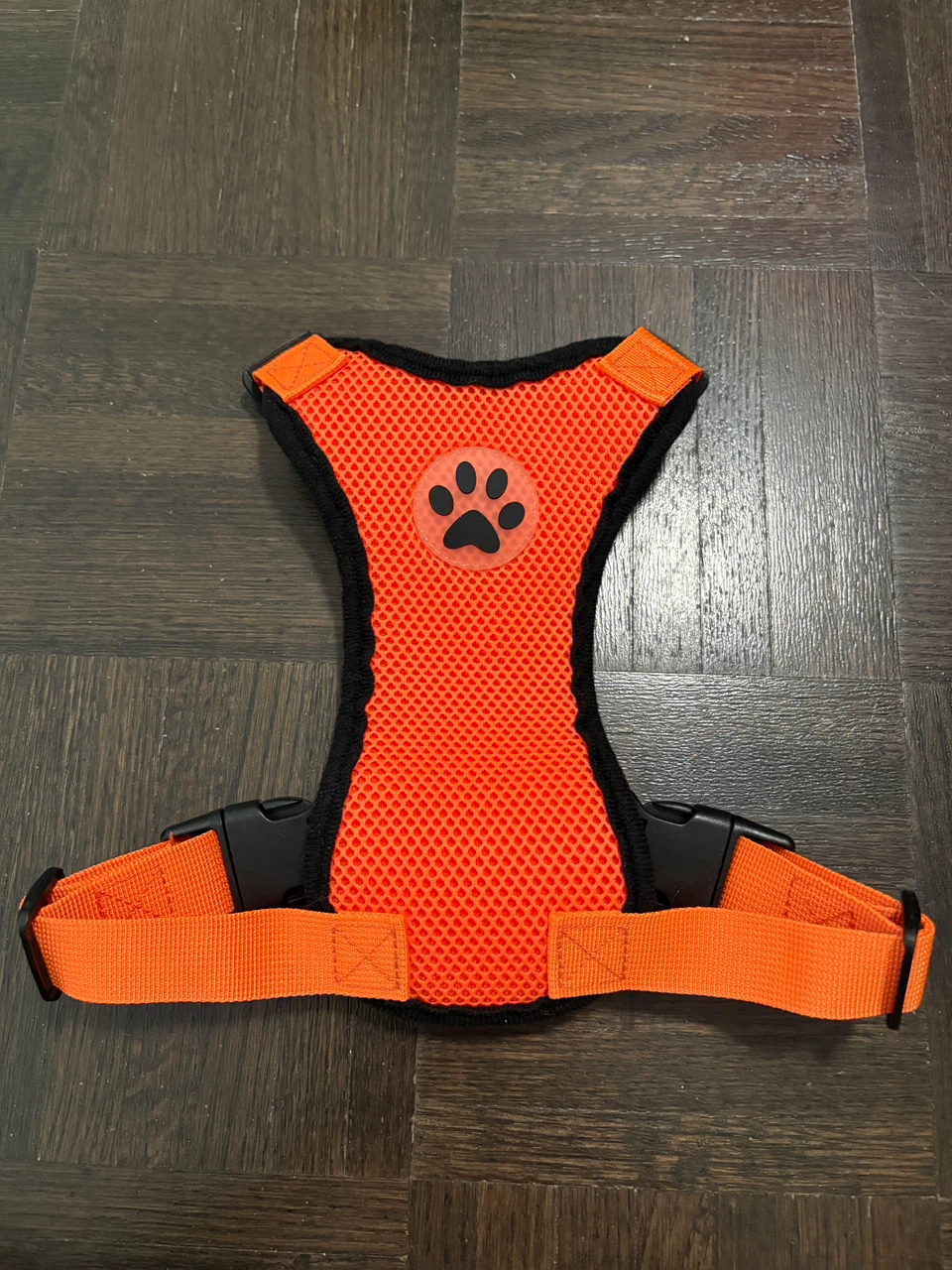 Orange Dog Harness with Paw Print - photo 2