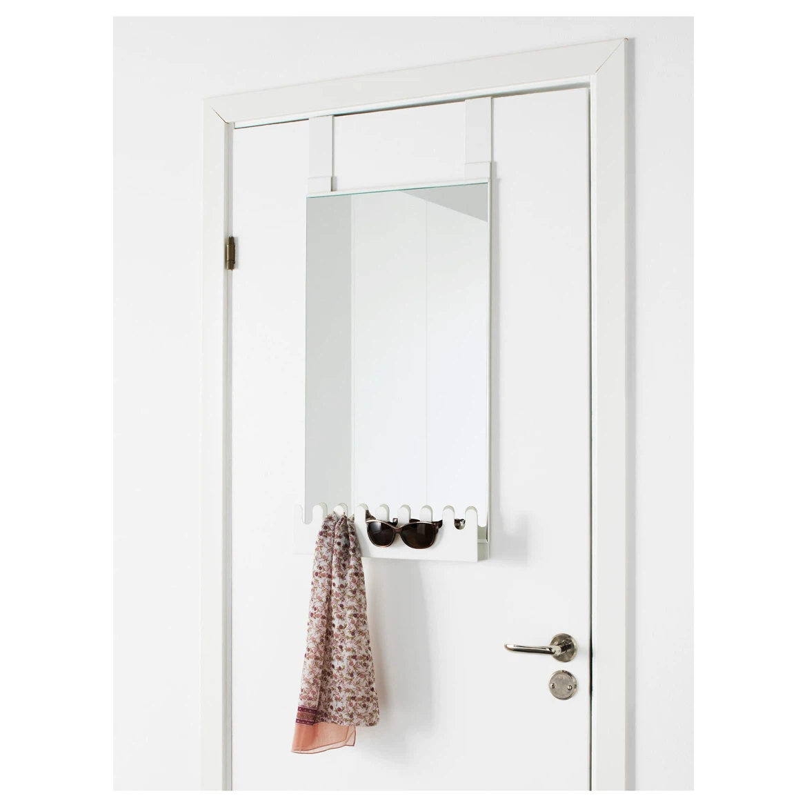 IKEA GARNES Over-the-Door Mirror with Hooks