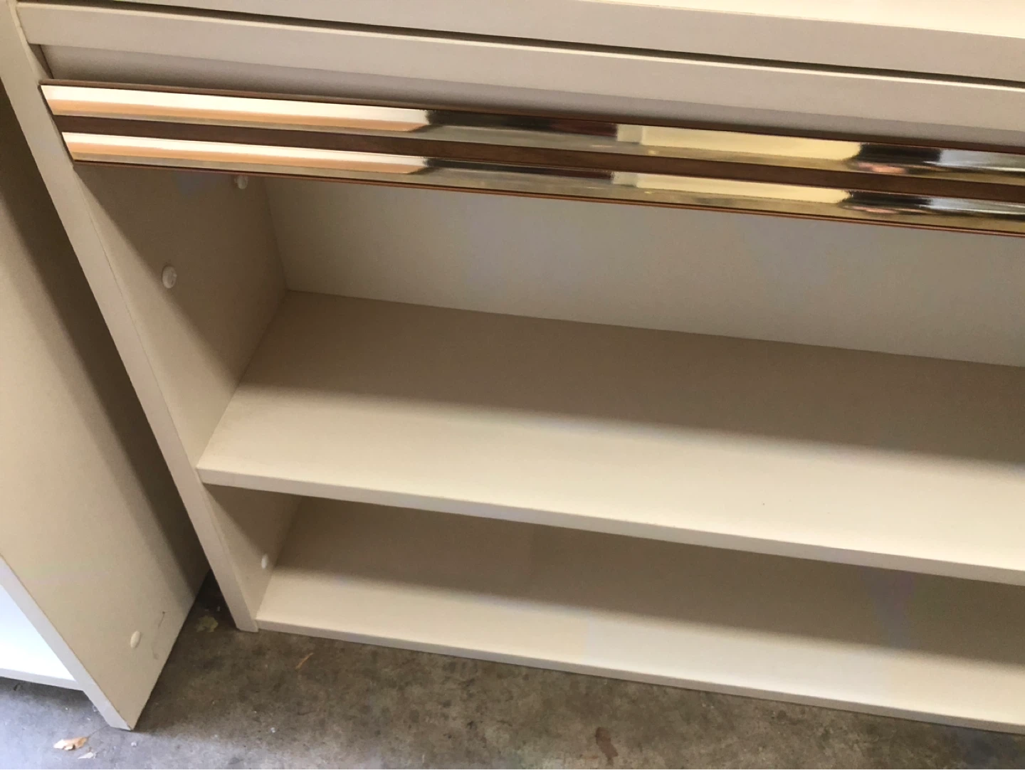 Beige Bookshelf with Gold Trim(9x24x65 inch ) - photo 2