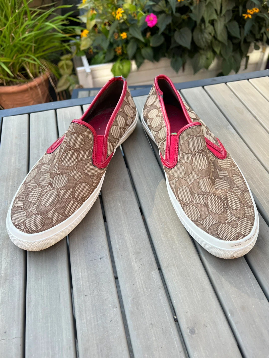 Coach Monogram Slip-On Sneakers