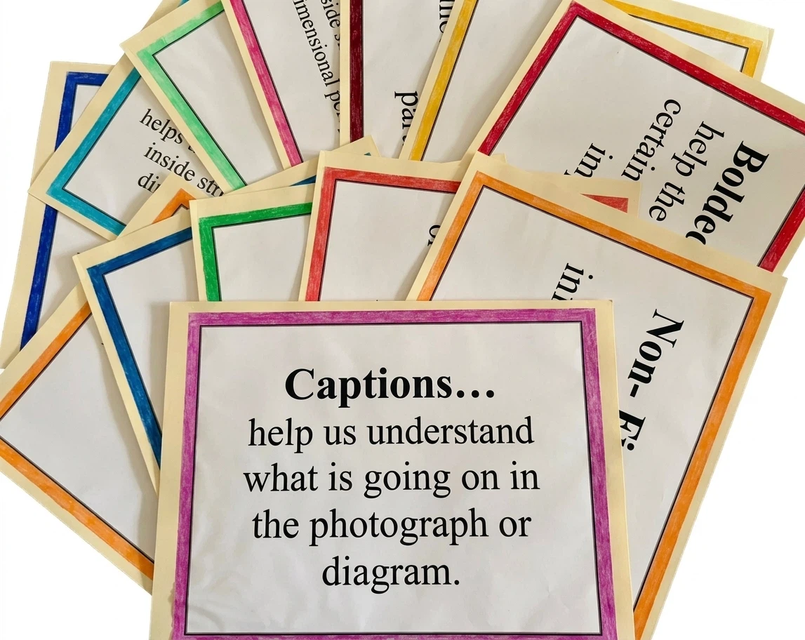 13 Text Feature Anchor Cards for EQAO & Literacy