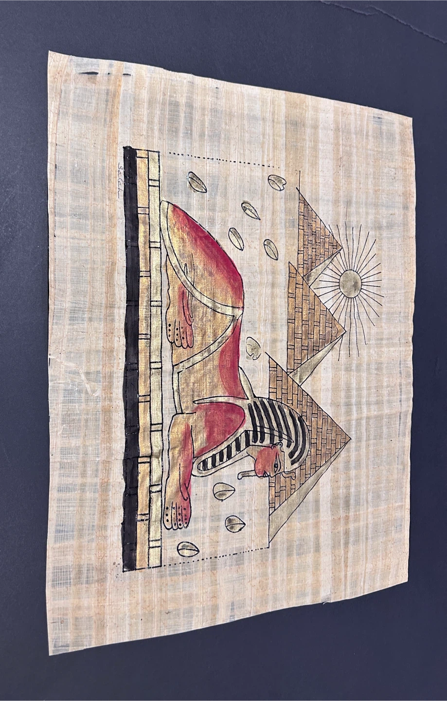 Egyptian Papyrus Art 17” by 13” - photo 4