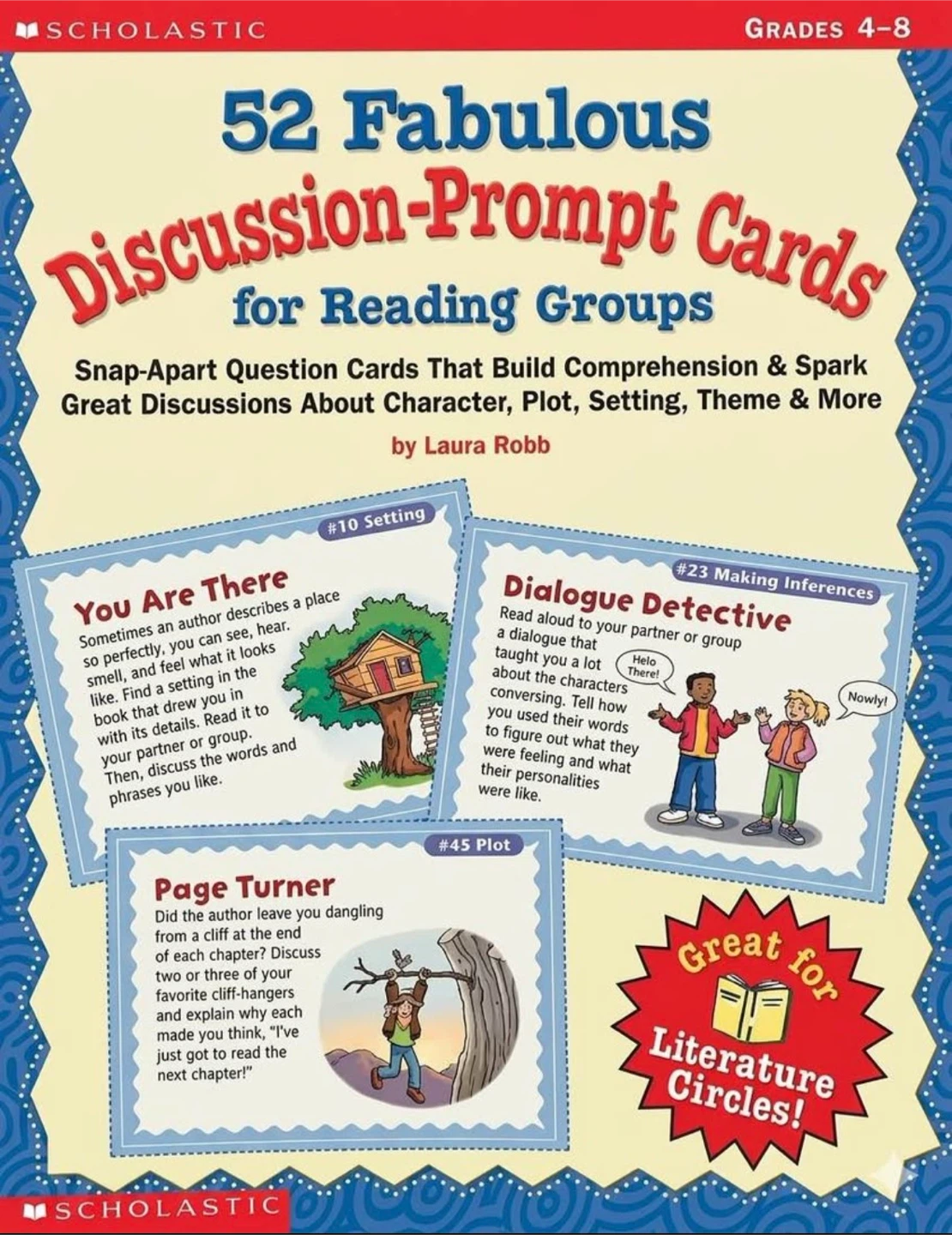 52 Fabulous Discussion Prompt Cards for Literacy