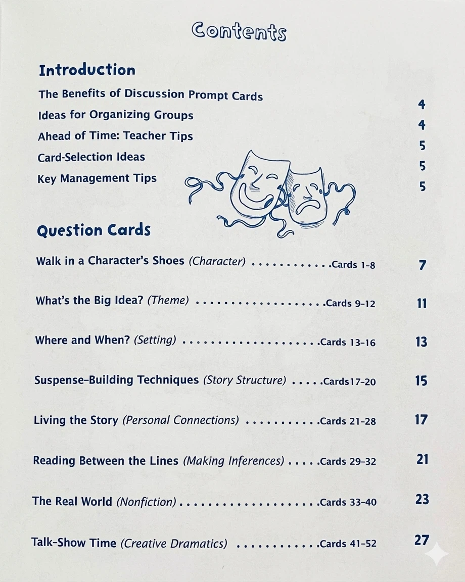 52 Fabulous Discussion Prompt Cards for Literacy - photo 2