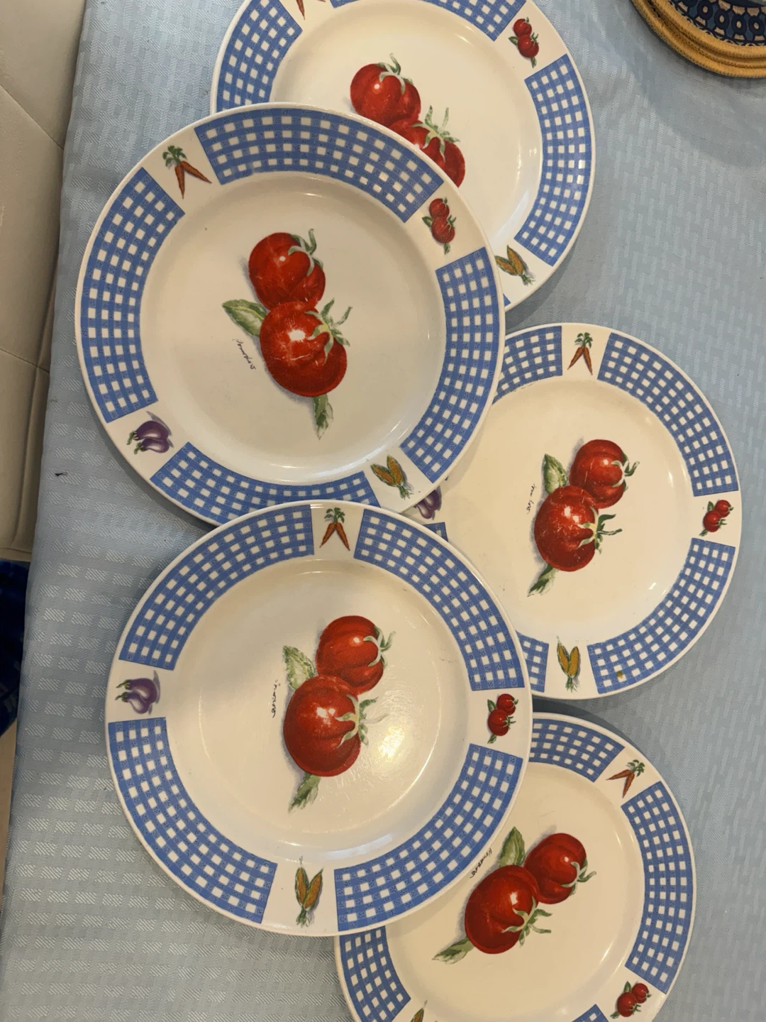 Set of 5 "La Cucina" Tomato Plates - photo 4