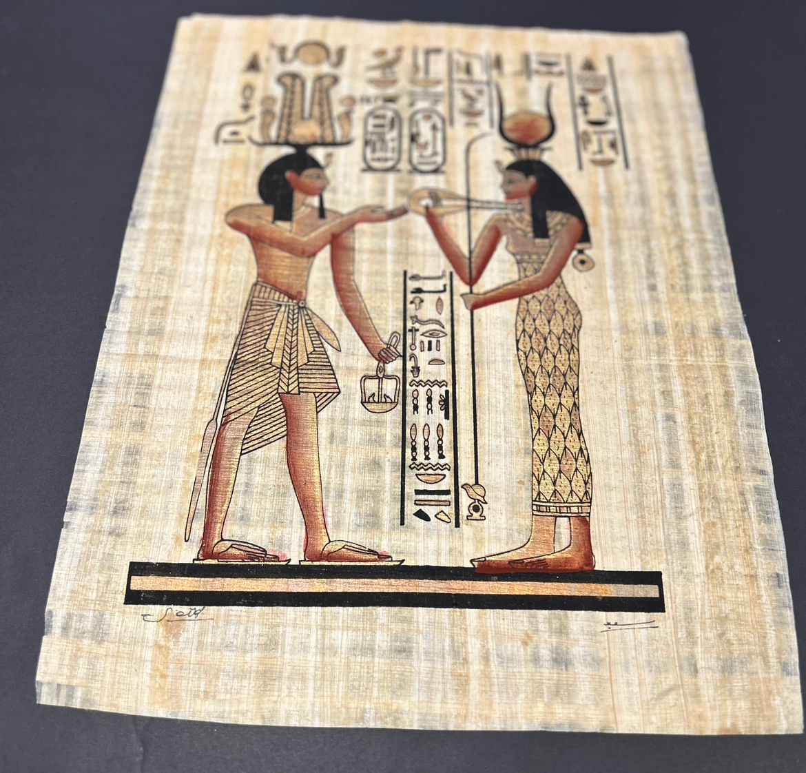 Egyptian Papyrus Art 17” by 13” - photo 3