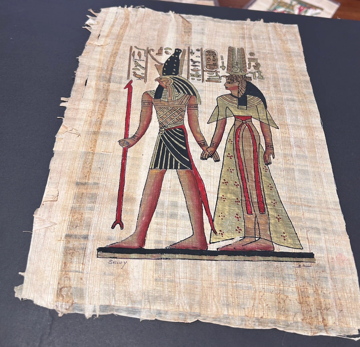 Egyptian Papyrus Art 17” by 13” - photo 5