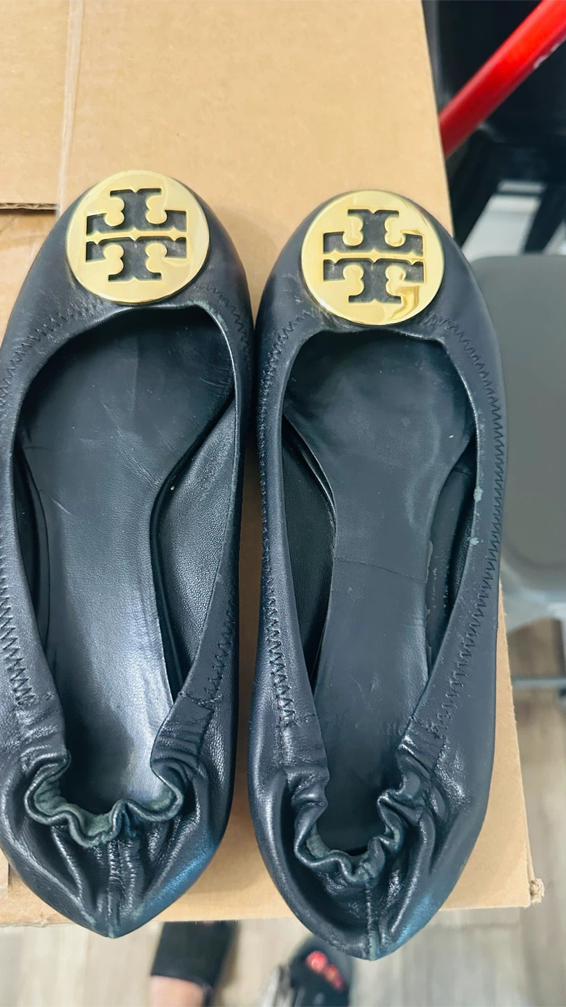 Tory Burch Minnie Travel Ballet Flats Black