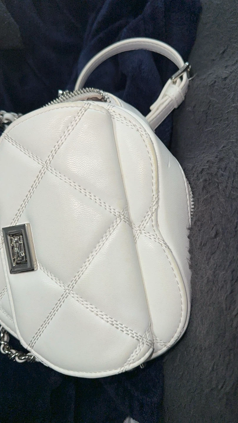 Steve Madden White Quilted Heart Crossbody Bag - photo 3