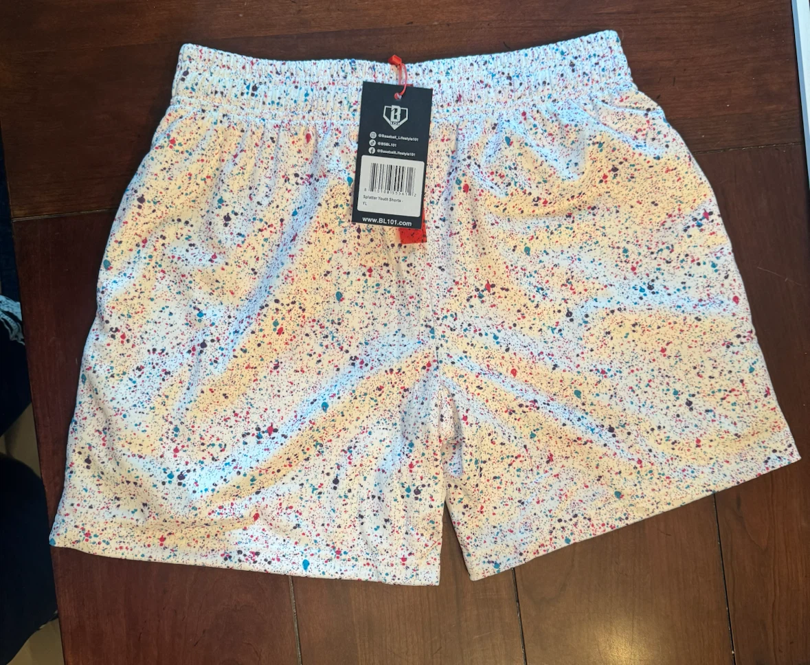 Baseball Lifestyle 101 Splatter Youth Shorts YL - photo 2