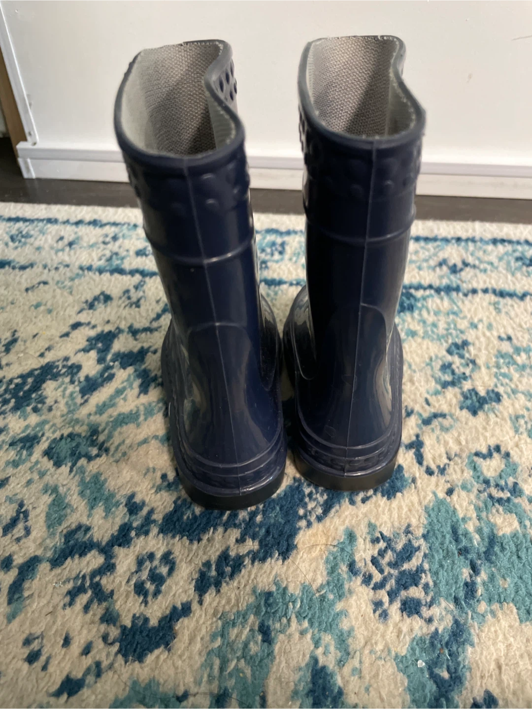 Navy blue toddler rain boots - photo 2