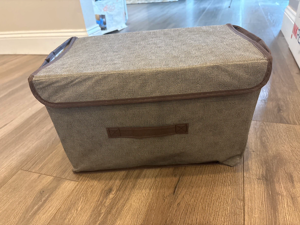 Grey Fabric Storage Bins