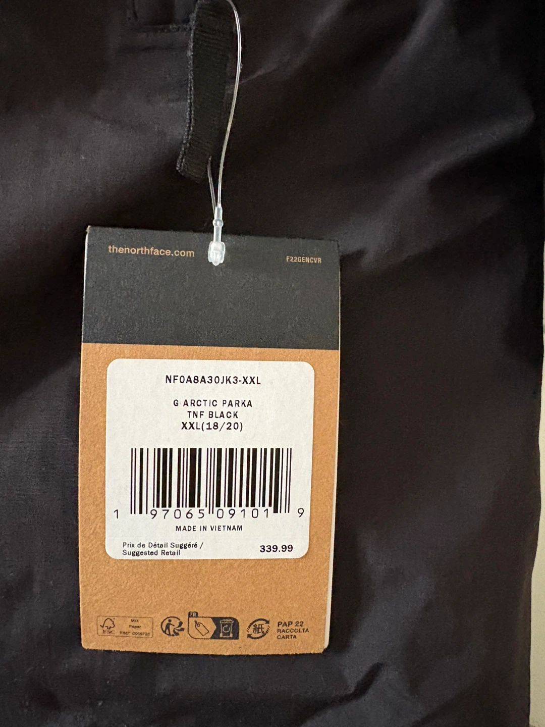 BNWT The North Face Girls Arctic Parka XX-Large Black - photo 3