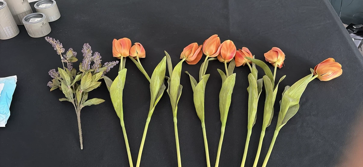 Artificial Tulip and Lavender Floral Arrangement - photo 4