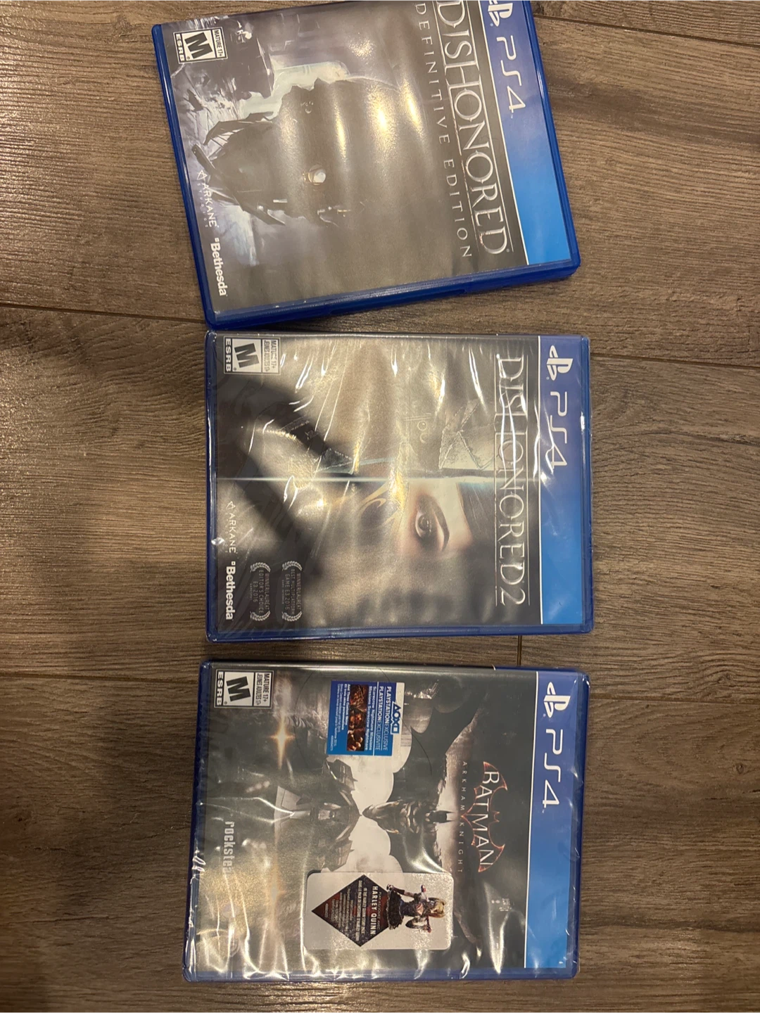 PS4 games - Dishonored, Dishonored 2, Batman Arkham Knight